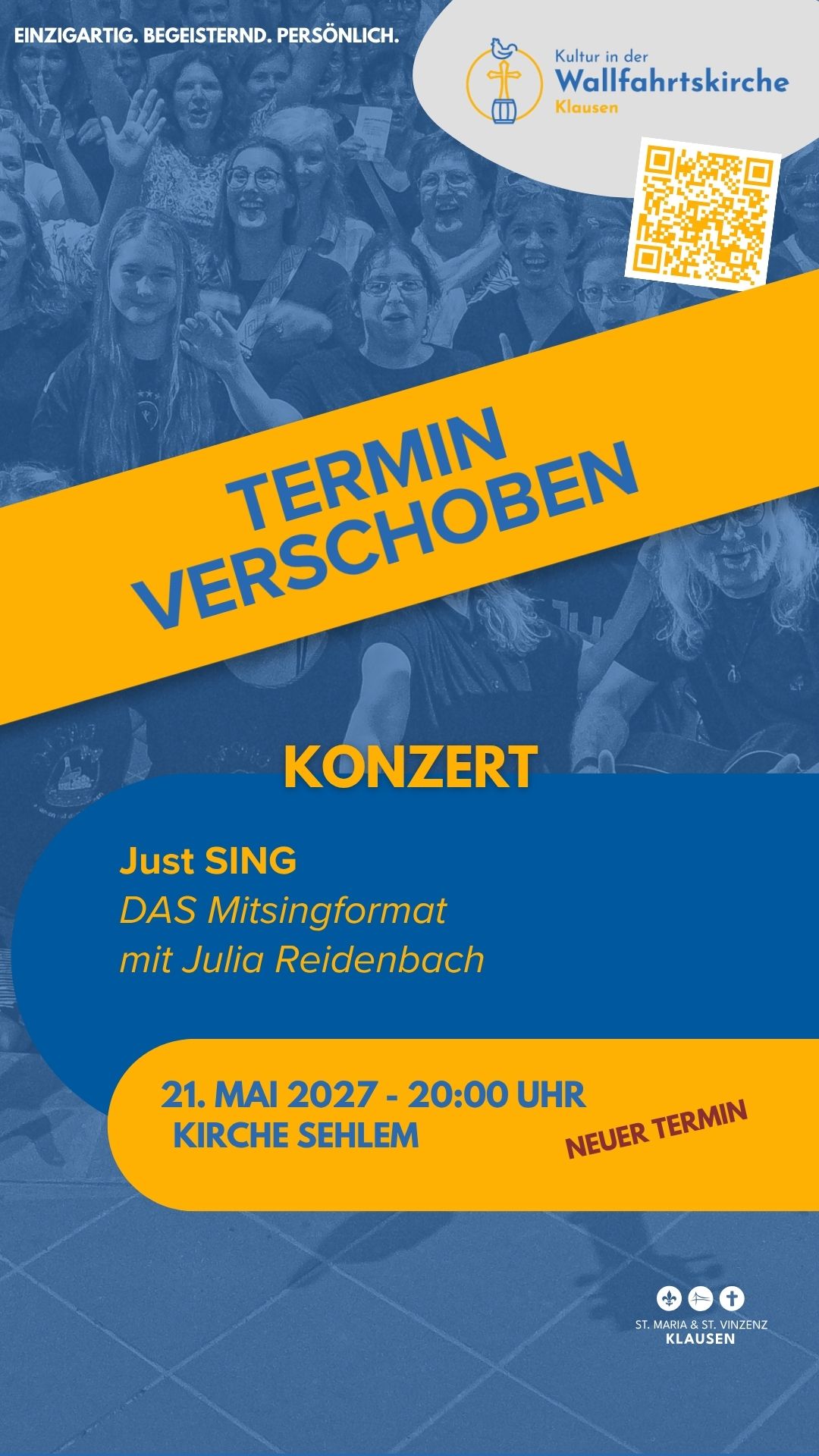 Just SING in Sehlem auf den 21.05.2027 verlegt